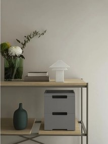 Бяла LED затъмняваща се настолна лампа с метален абажур (височина 33,5 cm) Sanaka – Blomus