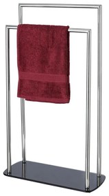 WENKO 24076800 - Държач за хавлии RAVINA 48x80 см неръждаема стомана/сребрист/черен