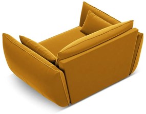 Кадифено кресло в цвят горчица Vanda – Mazzini Sofas