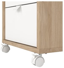 Шкаф в дъбов декор в бял и естествен цвят 41x61 cm Sign - Tvilum