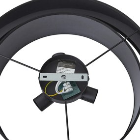 Модерна таванна лампа черна 50 см 3-светлини - Steve