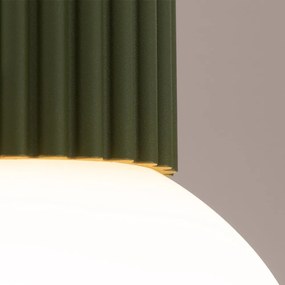 Зелено осветително тяло за таван със стъклен абажур ø 12 cm Orbital – Sollux