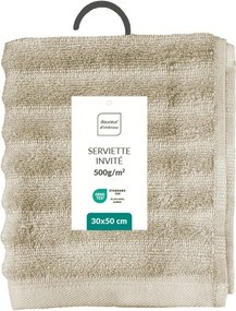 Бежова памучна кърпа от тери 30x50 cm Maya – douceur d'intérieur