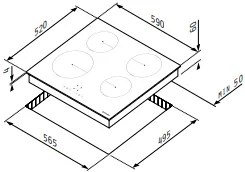 Автономен индукционен плот Pyramis PHI62430FMB