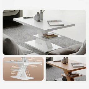 Модерна масичка за кафе Detroit - 90 x 60 x 45 cm Сив