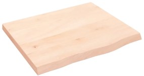 3156285 vidaXL Плот за маса, 60x50x(2-4) см, необработен масивен дъб