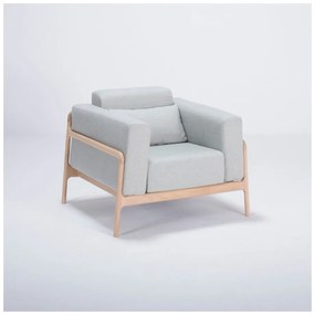 Фотьойл от дъбово дърво със синьо-сива текстилна седалка Fawn - Gazzda