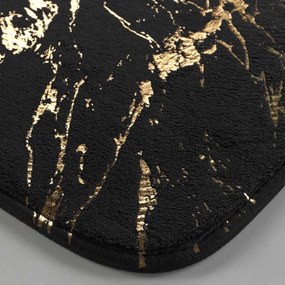 Черен/златист килим за баня 45x45 cm Aquamarbre – douceur d'intérieur