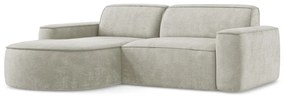 Кремав шенилов ъглов диван (ляв ъгъл) Omao – Makamii