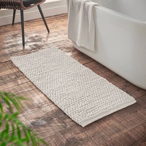 Бял килим за баня 50x120 cm Aspen Bobble – Bianca