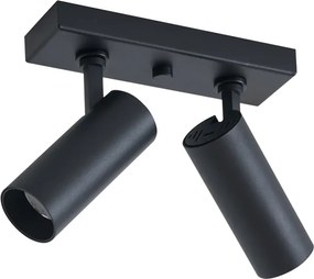 Модерна таванна лампа черна вкл. LED димируема 2-лампи - Tate