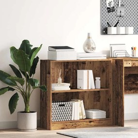 857833 vidaXL Библиотека, старо дърво, 80x24x76 см, инженерно дърво