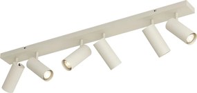 Модерна таванна лампа бежова 102 см 6 лампи регулируема - Renna