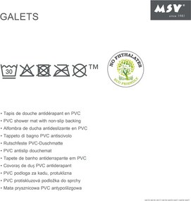 Подложка против хлъзгане за душ 53x53 cm Galets – MSV