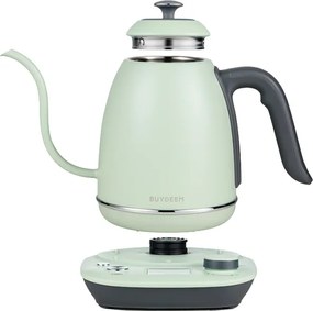 Електрическа кана Gooseneck BUYDEEM K821, 1000W, 0.8 л, Поддърждане на топло, NTC сензорна технология, LCD, Светлозелен