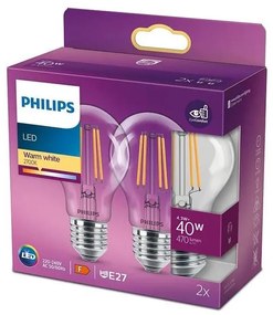К-кт 2бр. LED крушки VINTAGE Philips A60 E27/4,3W/230V 2700K