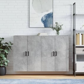 3195623 vidaXL Стенни шкафове, 2 бр, бетонно сиво, 69,5x34x90 см