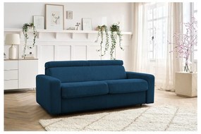 Тъмносин разтегателен диван от рипсено кадифе 215 cm Monaco – Bobochic Paris