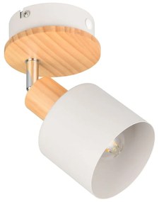 Прожектор в бял и естествен цвят ø 9 cm Shanti – Trio