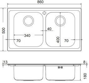 Мивка Apell Venezia 8330-Текстурирана