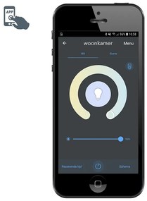 Смарт улична лампа тъмно сива 45 см с WiFi P45 - Malios