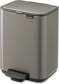 Кош за боклук Brabantia Bo Pedal 1010126, 4 л, Леко затваряне, Противоплъзгаща основа, Сив