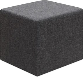 Тъканен табуретка Линда в антрацитен цвят 40x40x40см.