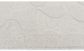 Светлосив вълнен килим 133x190 cm Morphic Botanica – Agnella