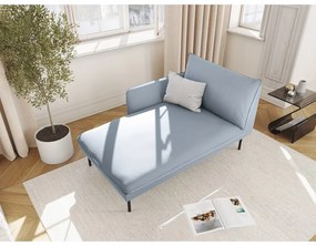 Светлосиньо кадифено кресло за отдих (ляв ъгъл) Vienna - Cosmopolitan Design