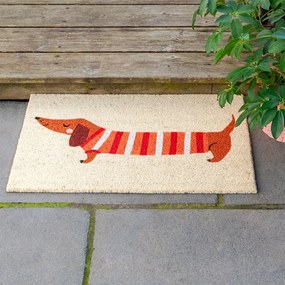 Изтривалка от кокосови влакна 43x73 cm Sausage Dog – Rex London