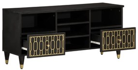 358338 vidaXL ТВ шкаф, 100x33x46 см, мангово дърво масив