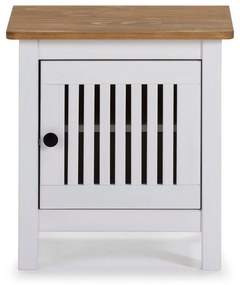 Бяла дървена нощна масичка Bruna - Marckeric