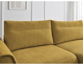 Ъглов диван в цвят жълта охра Aden – Bobochic Paris