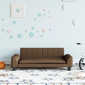 3196260 vidaXL Детски диван, кафяв, 90x53x30 см, текстил