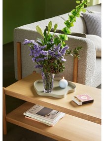 Лилава стъклена ръчно изработена ваза (височина 18 cm) Bloom – Hübsch