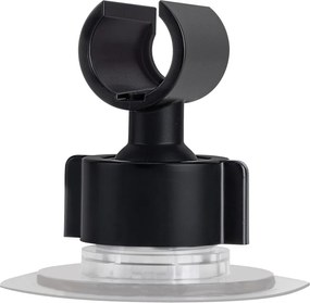 Черен пластмасов държач за душ слушалка без пробиване Libertà – Wenko