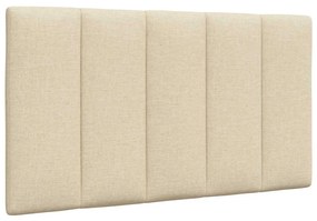 4019140 vidaXL Мека табла за легло Hanko, кремава, 80 см, плат