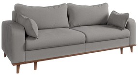 Светлосив диван от рипсено кадифе 220 cm Beata – Ropez