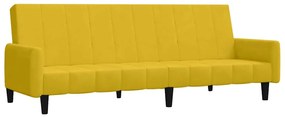 375781 vidaXL 2-местно разтегателно канапе, жълто, кадифе