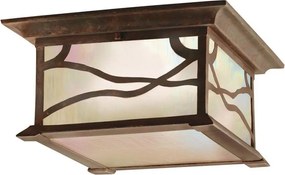 Quintiesse QN-MORRIS-F - Външно таванно осветително тяло MORRIS 2xE27/60W/230V IP44 бронзово