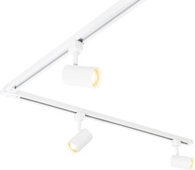 Интелигентна 1-фазна релсова осветителна система с 10 прожектора бяла, включително Wifi GU10 - Iconic Jeana