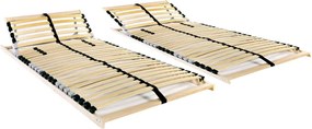 3051423 vidaXL Подматрачни рамки с 28 ламела, 2 бр, 7 зони, 80x200 см