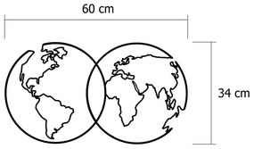 Метална декорация за стена Пътуване - Wallity