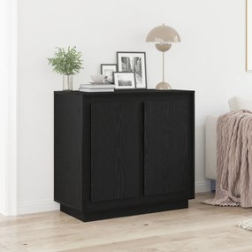 Sonata H Стенен шкаф Черен Дъб 80x34x75 см Инженерна дървесина