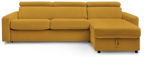 Разтегателен ъглов диван в цвят горчица (променлив) Monaco – Bobochic Paris