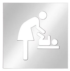 Ikona пеленална маса 12x12 cm неръждаема стомана/сребърна