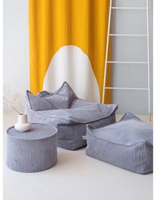 Син детски пуф от рипсено кадифе Chair – Wigiwama