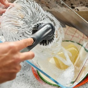 Четка за миене на съдове с дозатор Joseph Joseph SinkTech 6500018, Петна влакна, Сменяема четка, Сив