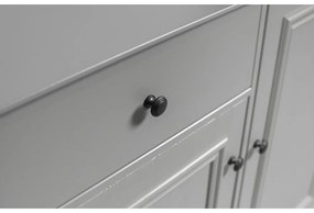 Светлосив нисък детски скрин от борова дървесина 98x93 cm Lily - WOOOD