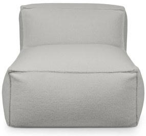 Светлосив пуф от букле Mass Open Modul 90 – SLOWDOWN